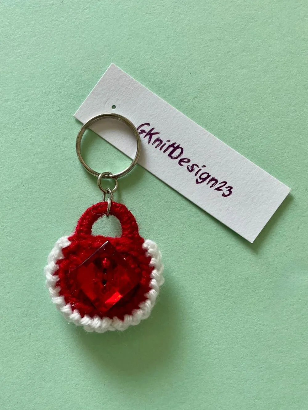 Crochet Little Elephant Keychain Charm, Handmade Backpack Charm
